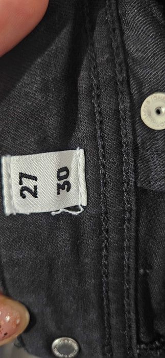 Pantaloni/jeansi negru denim, barbati, Jack and Jones masura 27/30 xs