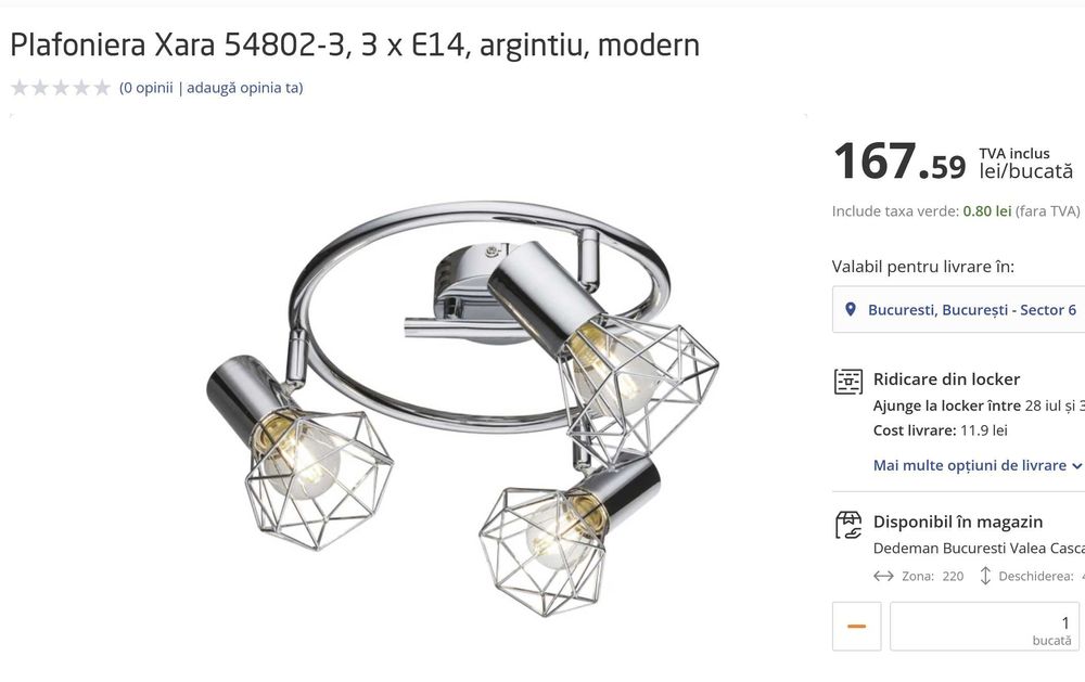 Corpuri de iluminat, lustre, aplici E14 si E27