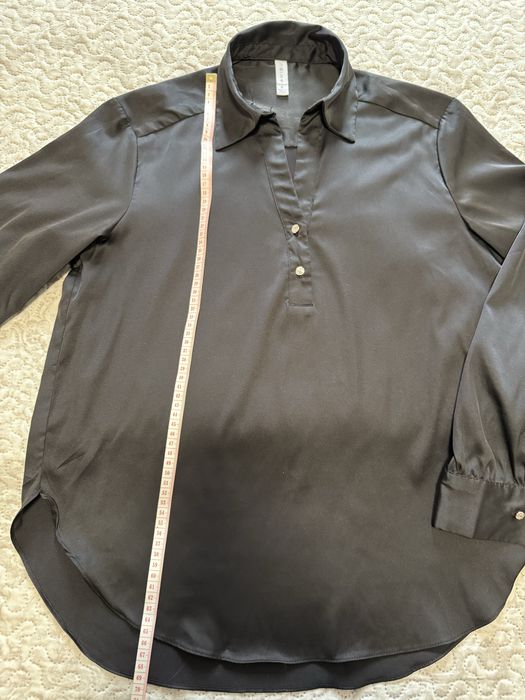Bluza dama neagra eleganta satin AMISU marime S M