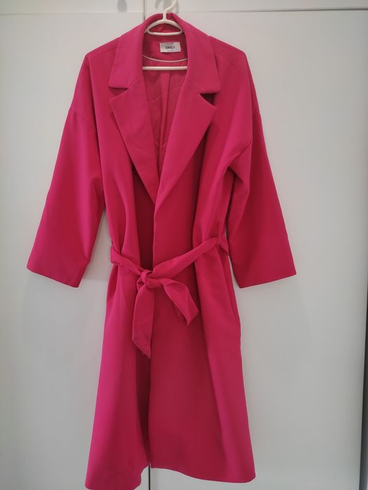 Only миди тренч фуксия р-р Л