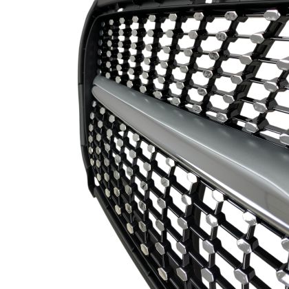 Решетка Mercedes W176 A-Class (2013-2015) - Diamond look, черна с хром лайсни