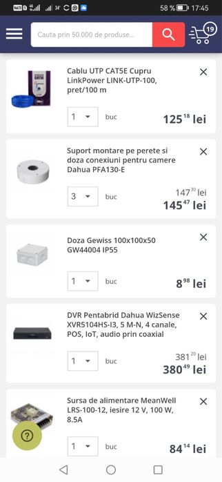Pachet 4 camere video Dahua si sistem alarma Ajax