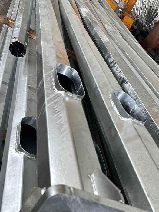 Граненые Опоры освещения оцинкованные металлические многогранные столб