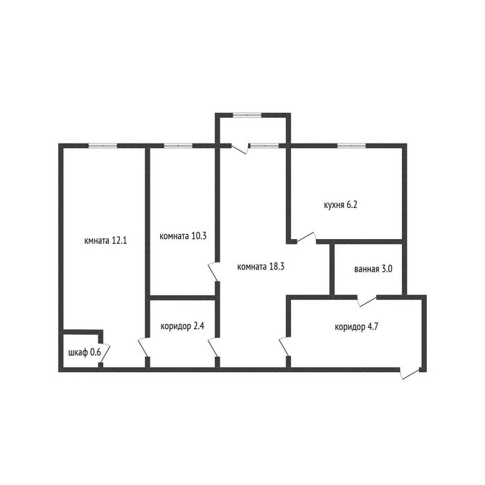 3х комнатная Радуга