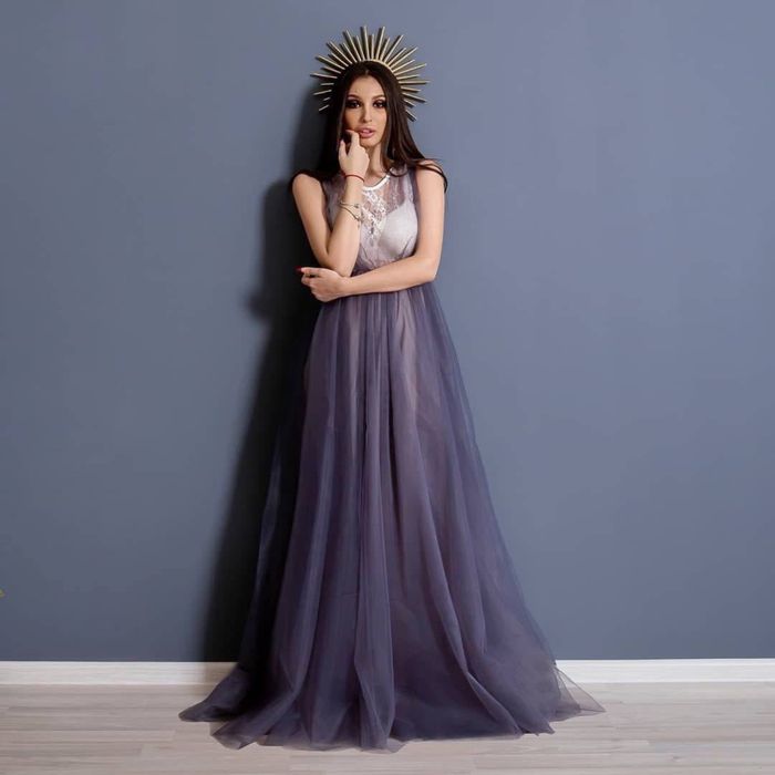 Платье сиреневое