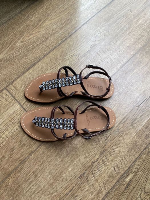 Sandale joase ENZO Angiolini mar. 6,5 (36-37), talpa piele, noi