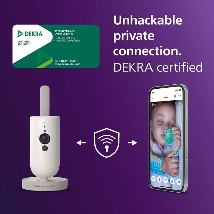 Philips Avent SCD951/26, Видеофон/Бебефон, HD камера, нощно виждане, детекция на движение (Нов, Неразопакован)