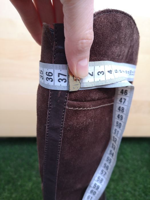 Cizme dama Lasocki piele 100%, înalte, toc jos, maro, mărime 37