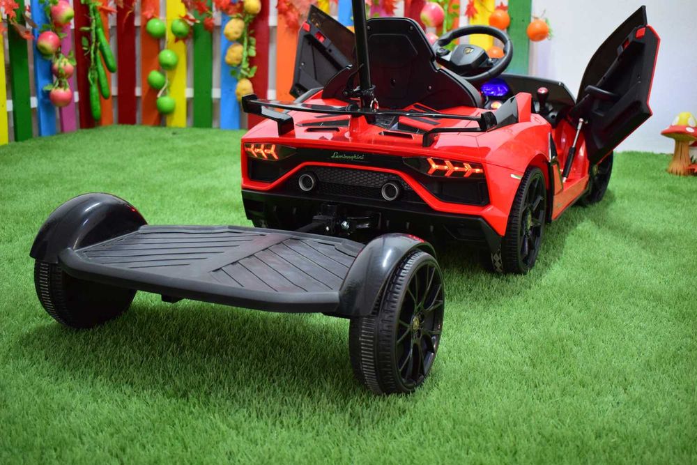 Masinuta electrica Lamborghini Aventador SVJ 12V cu HOVERBOARD #RED