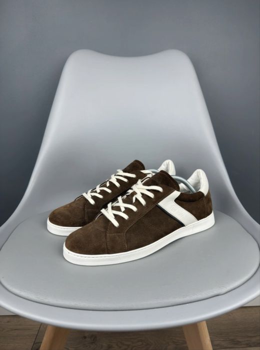 Sneakers de Lux Ermenegildo Zegna – Piele Întoarsă Maro 43,5