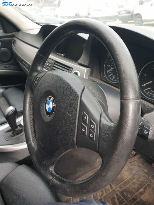 Volan Piele 3 Spite cu Comenzi Fara Airbag cu Uzura BMW Seria 3 E90 E91 2004 - 2011 [C3466]