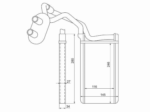 Радиатор отопителя салона  Mitsubishi Pajero