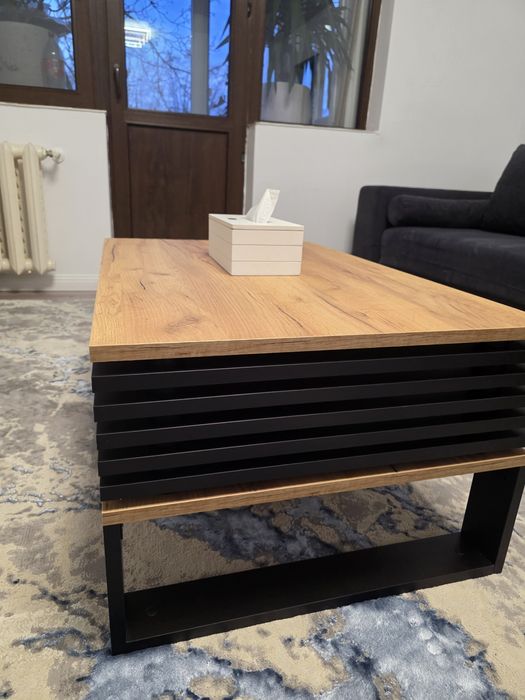 Masuță cafea Gokee Stejar Craft Auriu