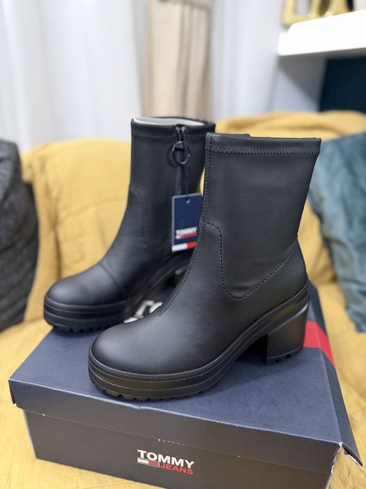 Tommy Jeans Heeled Boot botine cu toc marimea 39 noi originale