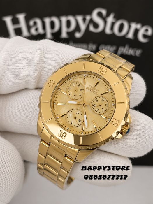 INVICTA Mother of pearl Gold dial 38 mm women, Инвикта нов дамски часовник