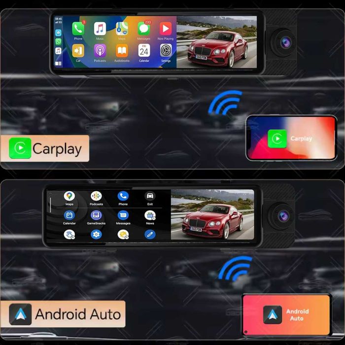 Camera de bord Auto tip Oglinda,Navigatie Auto Carplay si Android auto