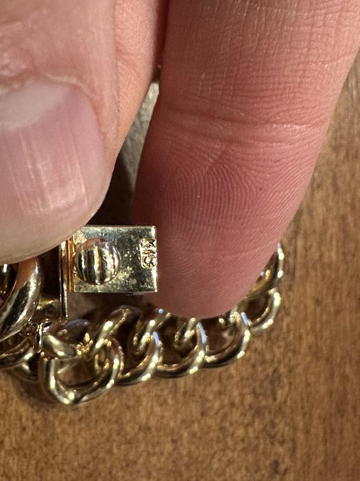 Златна гривна злато ланец синджир  Италия 18 карата унисекс перфектна