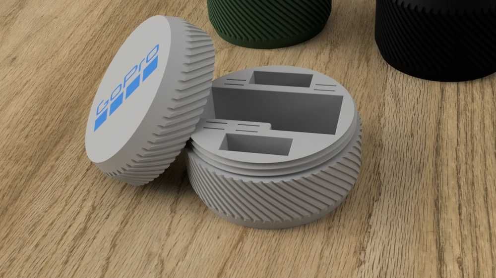 GoPro case със слот за 2 батерии и 8 SD карти