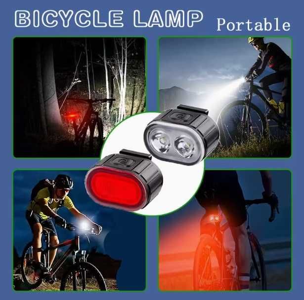 Комплект LED светлини за колело с USB зареждане