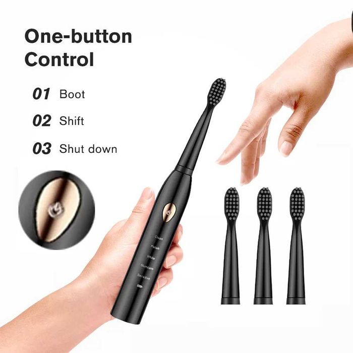 Мощна ултразвукова звукова електрическа четка за зъби, презареждаща