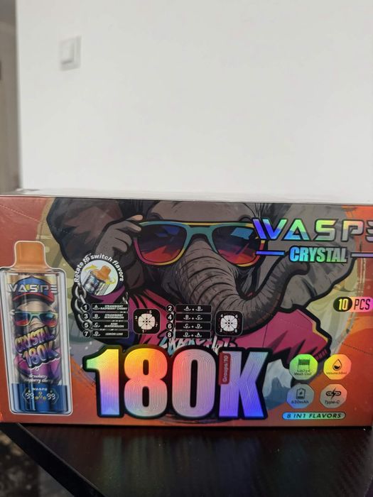 Waspe 180k reincarcabil 8 in 1 calitate maxima