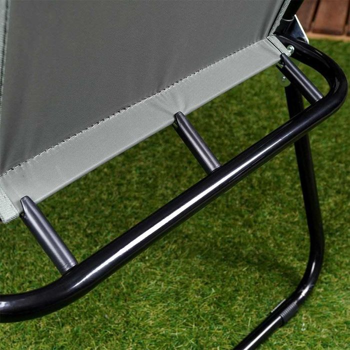 Сгъваем стол за къмпинг, градина , плаж и други, сив, 54 x44,5 x72,5cm