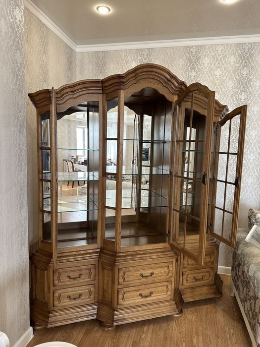 Сервант стенка горка натуральный дуб