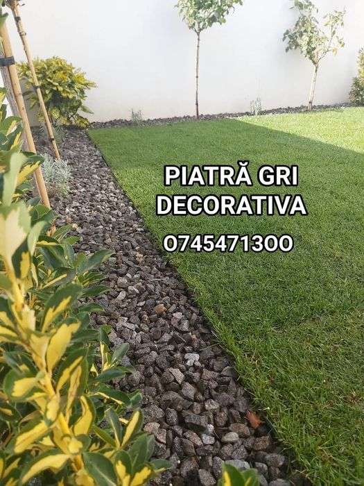 Piatra ornament gri antracit , pt decorat în curte  și amenajări