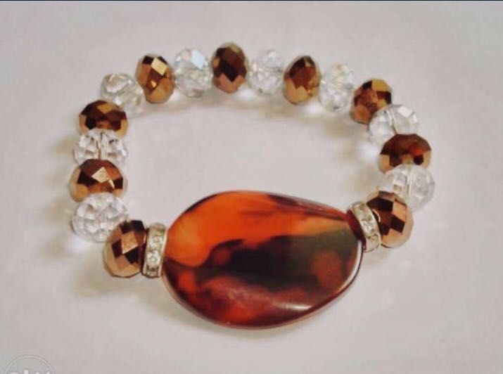 Pandantiv argint cu Tectita Cintamani si bratara agata si cristale