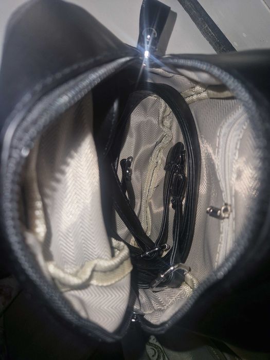 Портфель мини черный с стразами