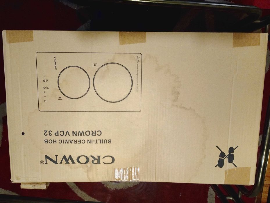 Стъклено керамична нагревателна плоча за вграждане двойка