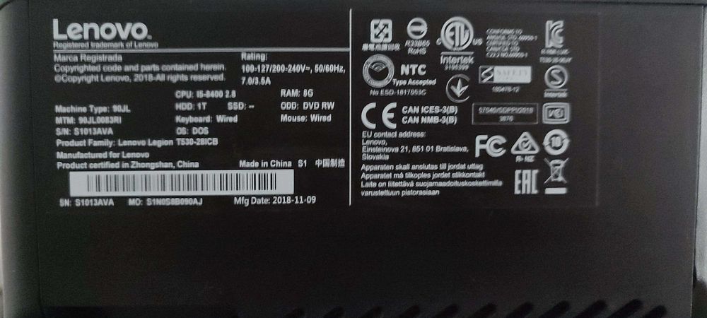 Vand PC Gaming Lenovo Legion i5
