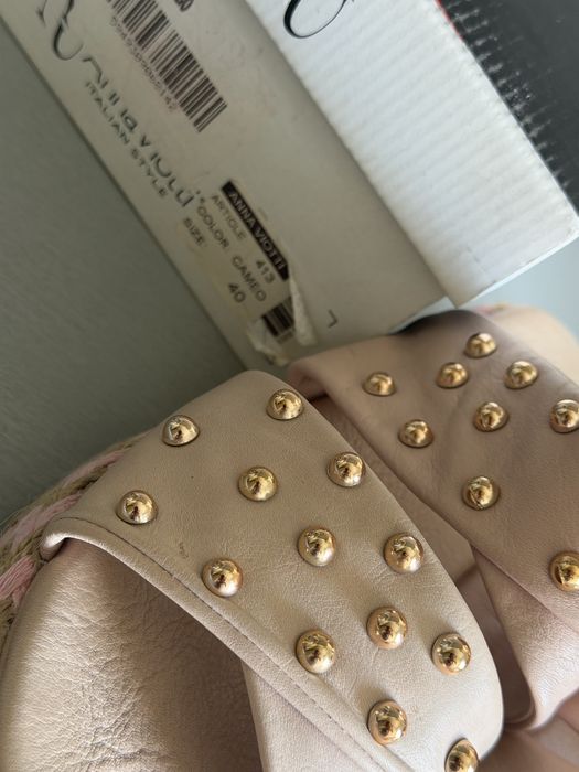 Papuci din piele 40 dar potriviti 39 (25 cm)