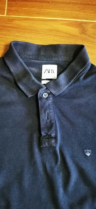 Tricou polo Zara bleumarin