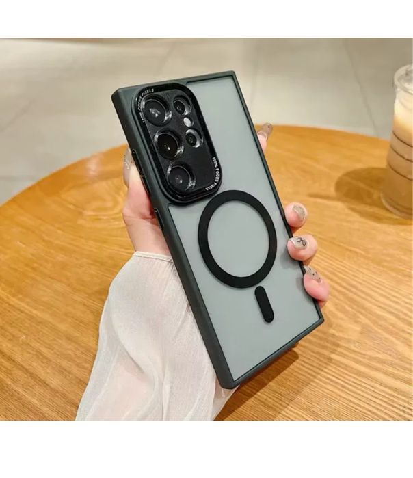 Samsung S23/S24/S25/PLUS/ULTRA Husa Magnetica Spate Lucios Folie Sticl