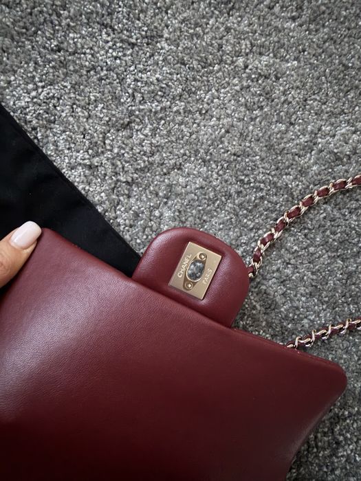 Чанта бордо chanel