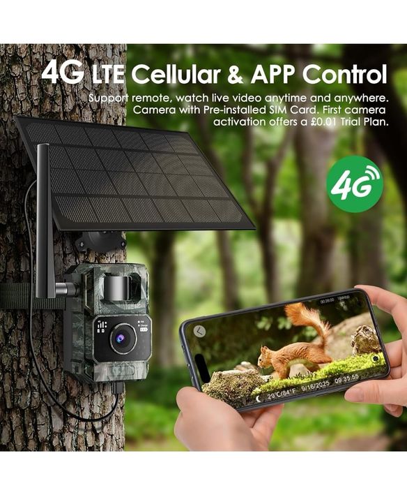 Camera supraveghere 4G cu panou solar