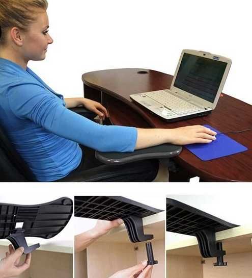 Подлакътник за бюро, офис стол или маса ЧЕРНО