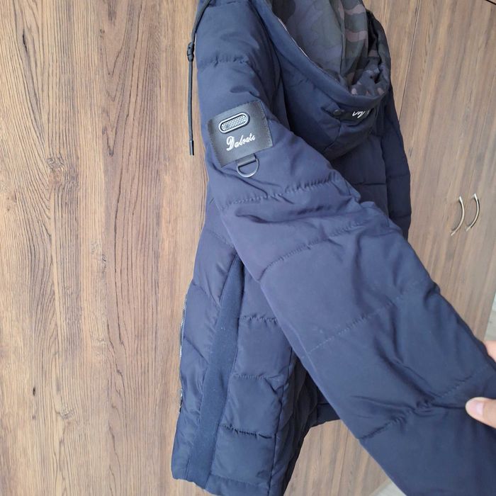 Мъжко ватирано зимно яке, синьо.