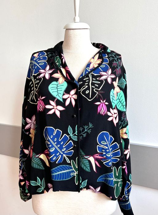 Mint & Berry разкошна риза с наситен цветен десен