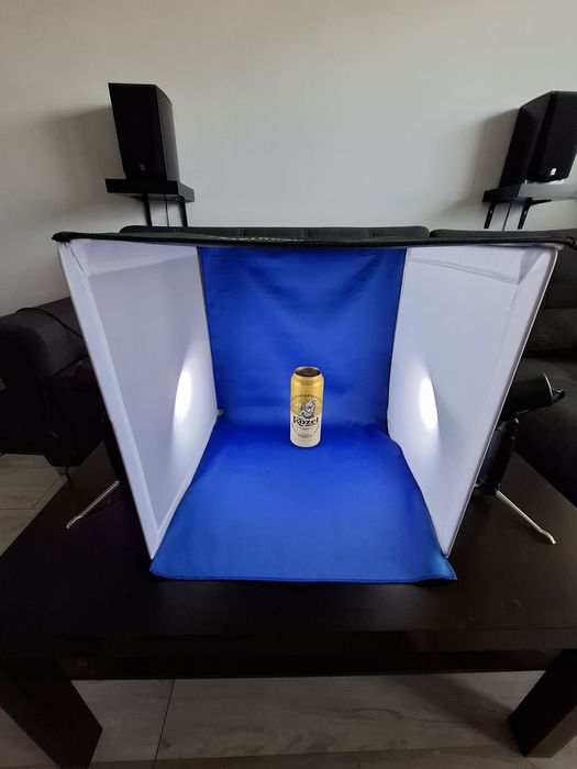 Cub foto Hakutatz, 2 lampi, 40x40cm, pliabil, fundal 2 culori