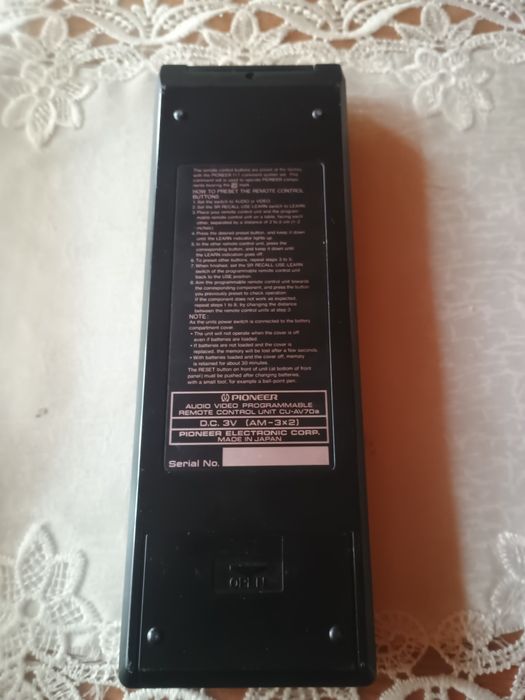 Pioneer model: CU-AV70a