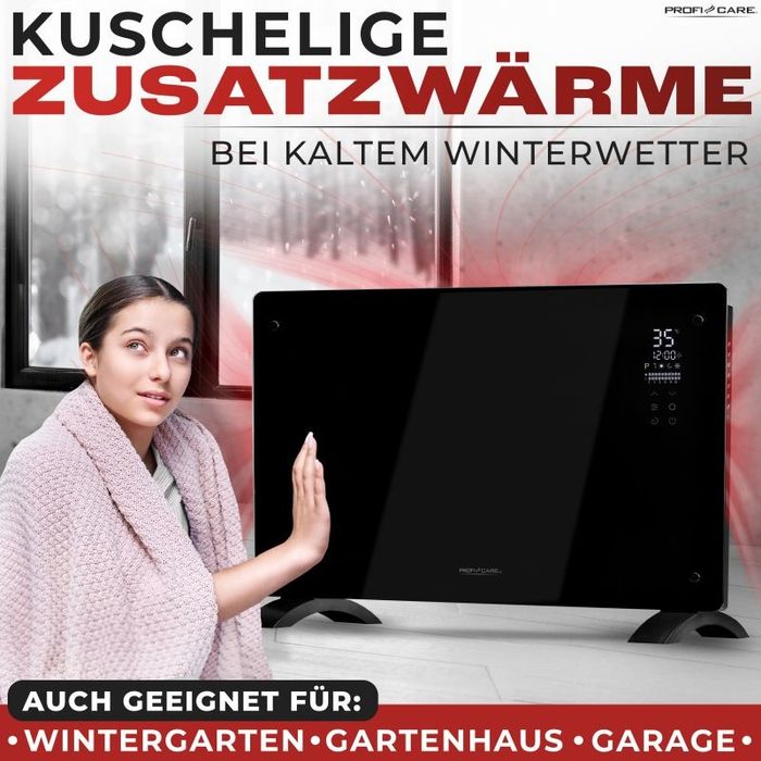 Стъклен панелен конвектор Proficare 2000 W