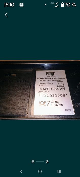 HQ VHS Video Player si Recorder ,VRC 2600