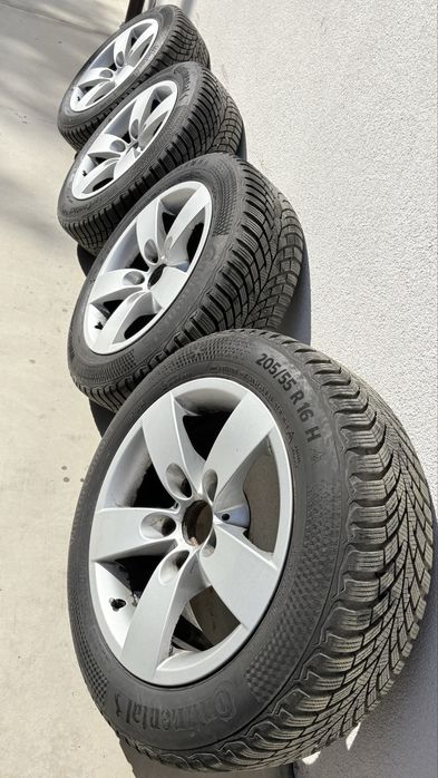 Roti BMW E90 Seria 3 Styling 242 R16 205/55/R16,cu Anvelope Iarna Continenental WinterContact impecabile