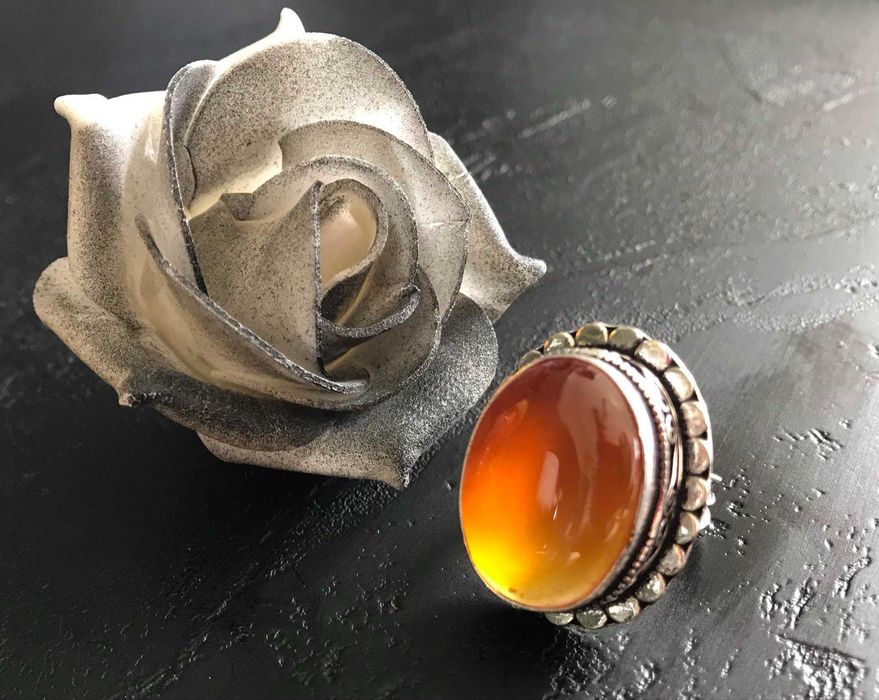 Inel Argint 925 cu Piatra Semipretioasa Carneol