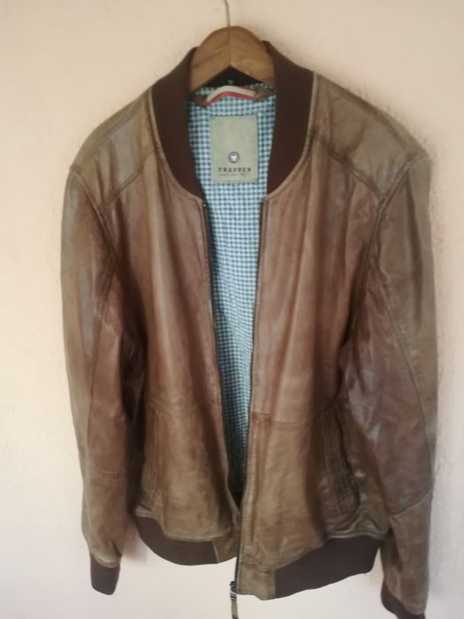 Geaca piele bărbați Trapper mărimea 50