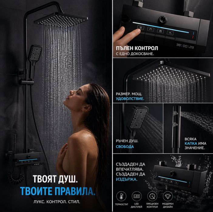 10 БРОЯ - ЛУКС душ системи!