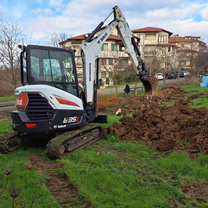 Услуга, услуги с мини багер и самосвал