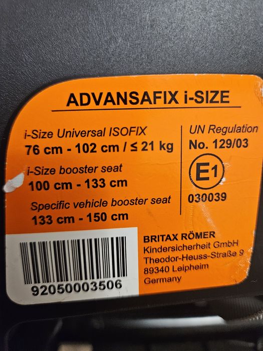 Scaun Britax Romer Advansafix I-size